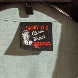 Tiki themed bowling style button down shirt